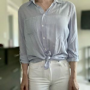 Cosmic Blue Love Majorie Button Down NWOT